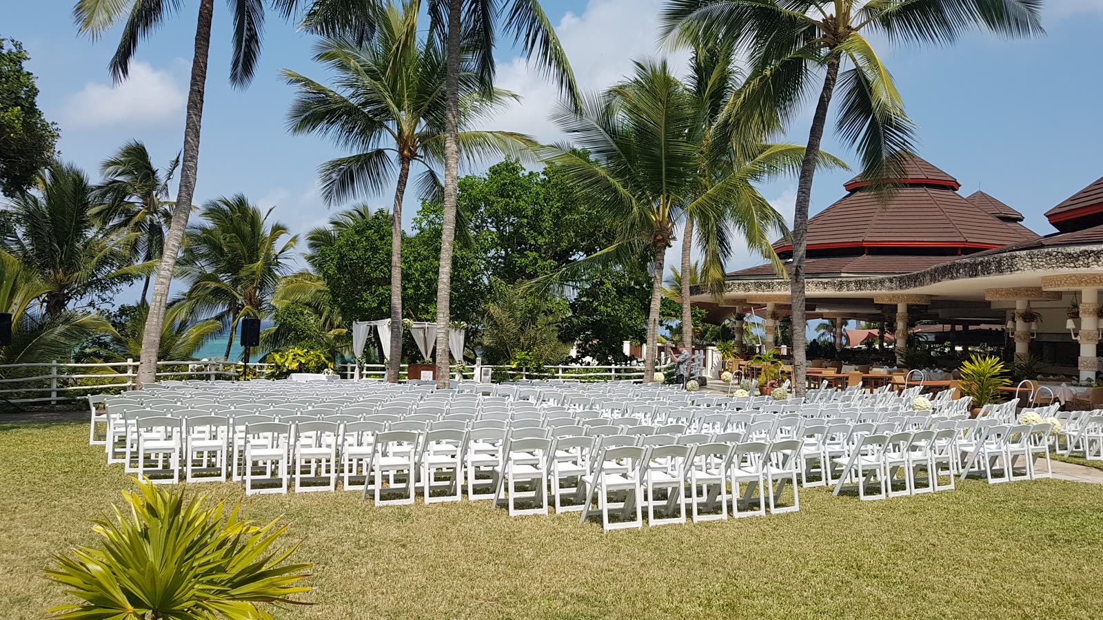 Garden ceremony setup
